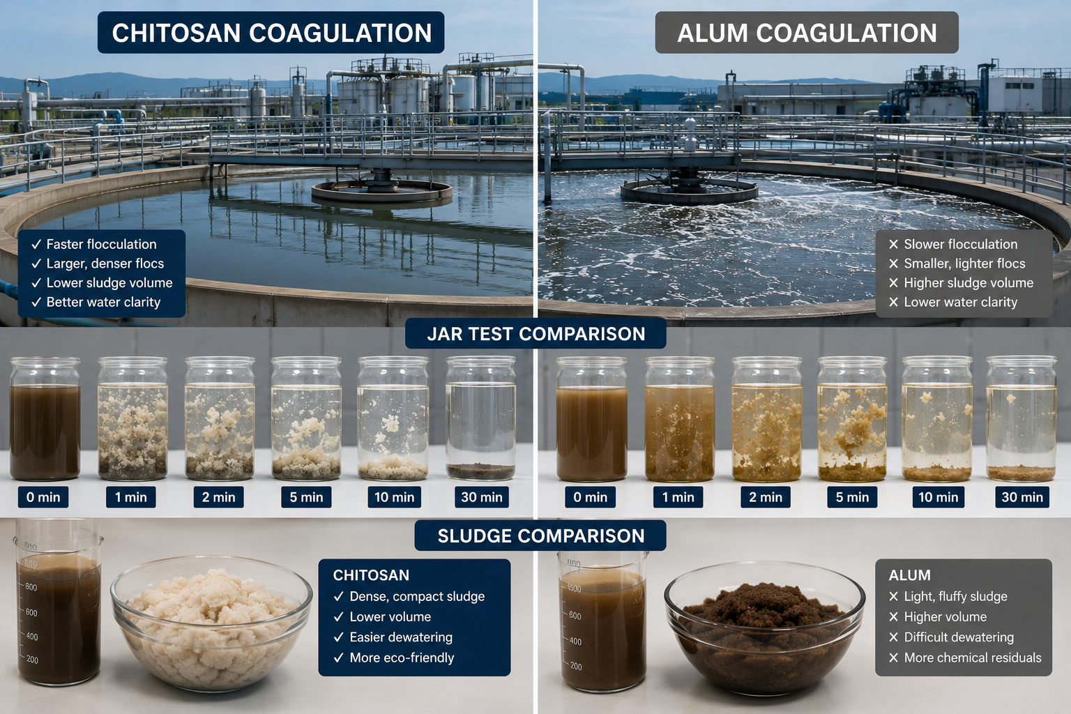 Chitosan vs Alum Water Treatment: A Balanced Comparison for Drinking Water, Wastewater, and Industrial Systems