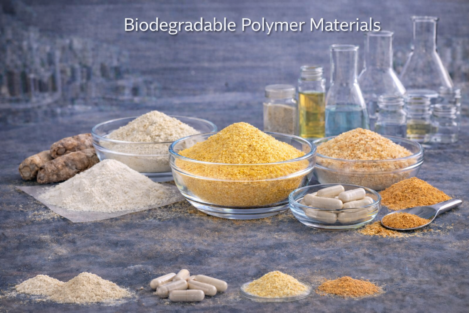 Biodegradable Polymer Materials Supplier | Bulk Natural & Functional Biopolymers for Packaging, Food, Pharma & Industrial Applications