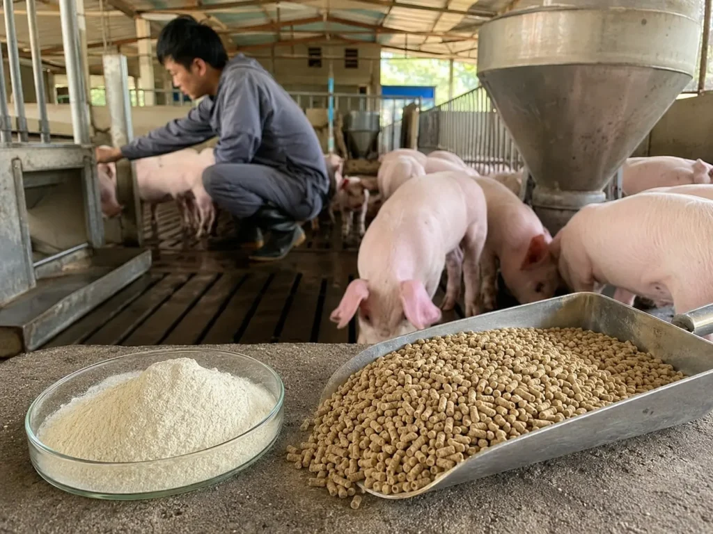 Chitosan Feed Additive for Pig Growth | Feed Grade COS Supplier for Better FCR, Piglet Gut Health & Faster Swine Performance