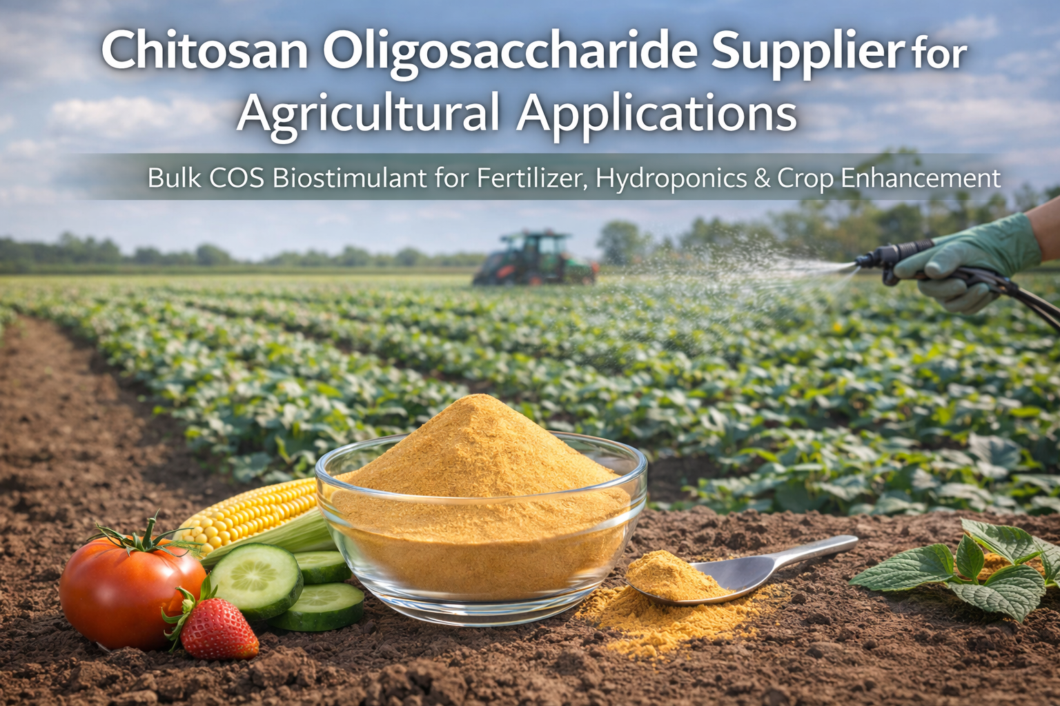 Chitosan Oligosaccharide Supplier for Agricultural Applications | Bulk COS Biostimulant for Fertilizer, Hydroponics & Crop Enhancement