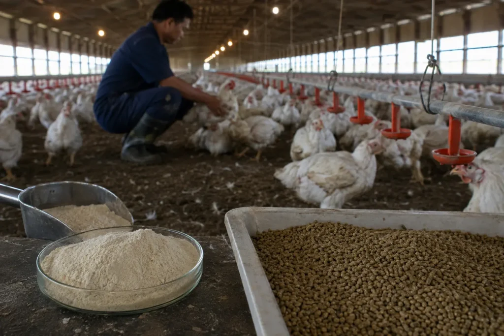 Chitosan Oligosaccharide for Poultry Feed Supplier | Feed Grade COS for Better FCR, Gut Health & Poultry Growth