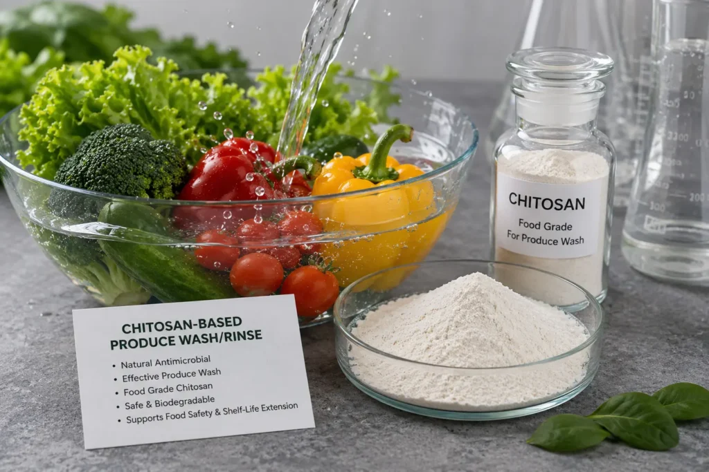 Chitosan-Based Produce Water Wash/Rinse: Regulatory Pathways, FIFRA 25(b) Considerations, and Technical Guidance